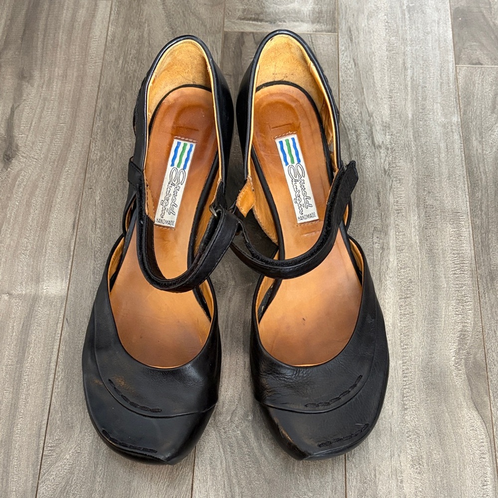 Arnold Churgin Mary Jane leather heel shoes 37.5